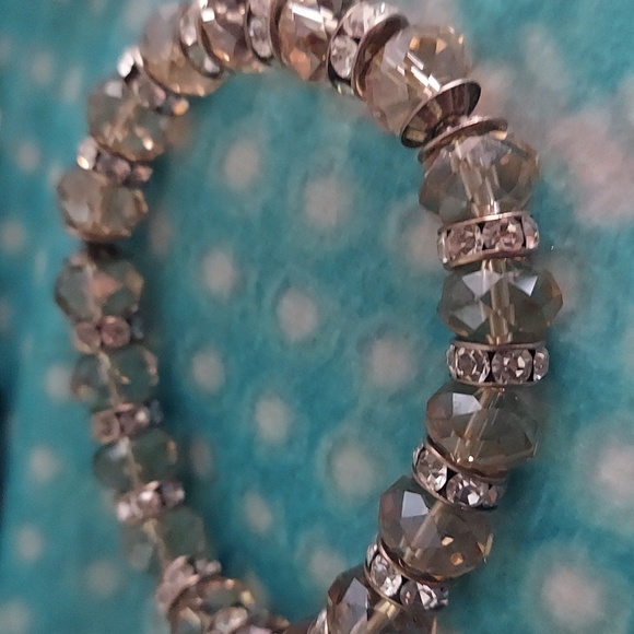 4 PC Crystal Beaded Faceted Rhinestone Stretch bracelets - Picture 5 of 11